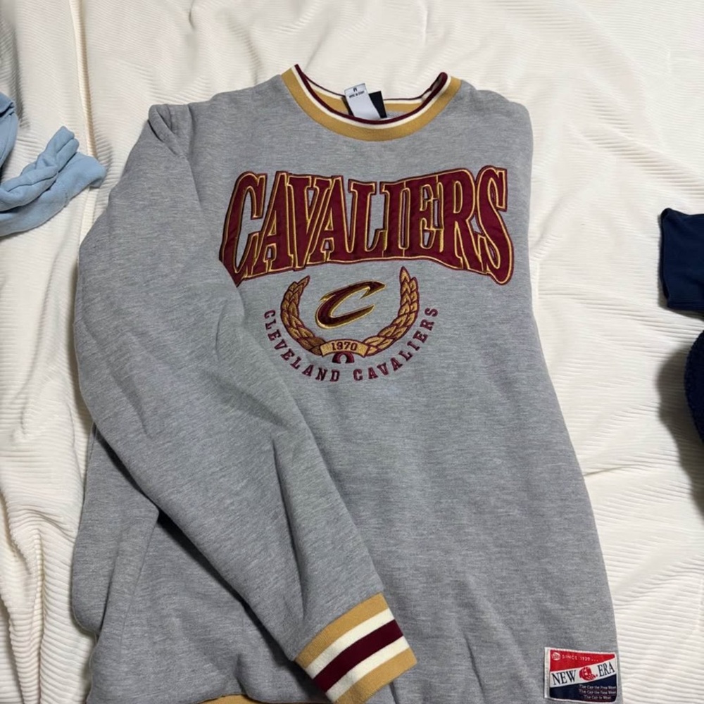 New Era Gray Sweatshirt with Maroon and Gold Accents